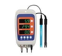 CSDASW 4 In 1 PH Water Quality Tester Temp EC ORP Monitor Conductivity Meter Hydroponics Detection With 2 Electrode Probe Sensor -100 Hydroponics & Aquariums