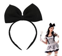 CSDPC Bow Headbands Headdress for Women and Girls - Huge Bow Headband Large Bowknot Hairband - Hair Accessories for Women's Kiki Delivery Service Cosplay (Black)