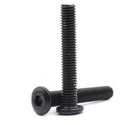 cSeao 10-Pack M8 x 65mm Black Flat Head Allen Head Joint Conecting Bolts Socket Cap Screws for Furniture Table 304 Stainless Steel