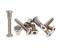 cSeao 12-Pack M6-1.0 x 35mm Rivet Countersunk Hex Head Socket Cap Bolt and Barrel Nut for Furniture
