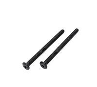cSeao 12-Pack M6 x 95mm Black Flat Head Allen Head Joint Conecting Bolts Socket Cap Screws for Furniture Table 304 Stainless Steel
