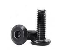 cSeao 20pcs 1/4"-20 x 1/2" Black Flat Head Allen Bolts 304 Stainless Steel for Furniture Connecting Table Bed