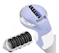 cseein Embossing Label Maker Machine with Tapes, Old School Embosser Labeler with 5 Rolls 3D Embossing Label - Purple