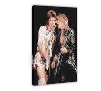 CSESTCGN David Bowie Mick Ronson Poster 1 Canvas Poster Bedroom Decor Landscape Office Room Decor Gift 20x30inch(50x75cm)