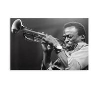 CSESTCGN Miles Davis Jazz Vintage Poster Canvas Poster Wall Art Decor Print Picture Paintings for Living Room Bedroom Decoration 12x18inch(30x45cm)