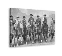 CSESTCGN The Magnificent Seven 1960 Horseback Vintage Poster Canvas Poster Wall Art Decor Print Picture Paintings for Living Room Bedroom Decoration 20x30inch(50x75cm)