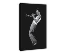 CSESTCGN Trumpet Player Miles Davis Poster 4 Canvas Poster Bedroom Decor Landscape Office Room Decor Gift 12x18inch(30x45cm)