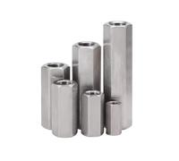 CSFFA 1-10pcs M2 .5 M3 M4 M5 M6 M8 M10 M12 304 Stainless Steel Hex Standoff Long Rod Coupling Nut High Strength Nutsert(Length 12mm,M3 10PCS)