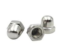 CSFFA 1/2/5/10/25/50pcs M3 M4 M5 M6 M8 M10 M12 M14 M16 304 201 Stainless Steel Dome Cap Nut Acorn Hex Blind For Bolts DIN1587(Zinc plating,M10x5pcs)