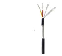 CSFFA 1/2/5/10M UL2547 Shielded Wire 30AWG 28AWG 26AWG 24AWG 22AWG Audio 2 3 4 5 6 7 Cores Headphone Control Copper Signal Cable(Black x 1 meter,28AWG,2 Cores)