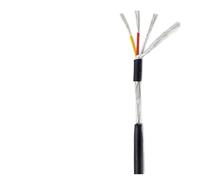 CSFFA 1/2/5/10M UL2547 Shielded Wire 30AWG 28AWG 26AWG 24AWG 22AWG Audio 2 3 4 5 6 7 Cores Headphone Control Copper Signal Cable(Black x 2 meters,28AWG,4 Cores)
