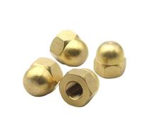 CSFFA 1-25pcs Cover Semicircle Acorn Nut M3 M4 M5 M6 M8 M10 M12 M14 M16 M18 M20 DIN1587 Decorative Dome Head Protection Brass Cap Nuts(M6 (10pcs))