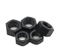 CSFFA 1-50pcs M2 .5 .6 M3 M4 M5 M6 M8 M10 M12 M14 M16 M18 M20 M22 M24 M27 M30 M33 M36 Black Carbon Steel Hexagon Hex Nuts(M10x10pcs)