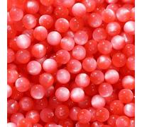 CSFFA 10/20Pcs/Lot 8/10/12mm Resin Round Shape Loose Spacer Beads for Handmade Making Jewelry DIY Bracelet Necklace Accessories(Red_8mm-20pcs)