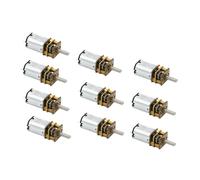 CSFFA 10pcs DC 3V/6V/12V N20 Mini Micro Metal Gear Motor With Gearwheel Motors 30RPM 60RPM 100RPM 200RPM 300RPM 600RPM 1000RPM(30RPM,3V)