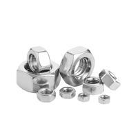 CSFFA 10pcs/lot 304 Stainless Steel Hex Hexagon Nuts DIN555 M2 .5 M3 M4 M5 M6 M8 M10(M1.6)