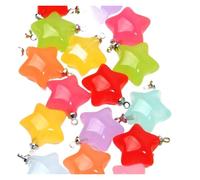 CSFFA 10pcs/lot Mixed Resin Star Charms For Diy Bracelets Necklaces Earrings Keychain Pendants Fit Jewelry Making Accessories Findings
