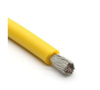 CSFFA 12/5M Flexible Cable Soft Silicone Wire 16 15 14 13 12 11 10 9 8 7 6 4 2AWG High Temperature Heat-resistant Copper Line(Yellow,1 meter,14AWG)