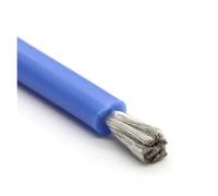 CSFFA 12/5M Flexible Cable Soft Silicone Wire 16 15 14 13 12 11 10 9 8 7 6 4 2AWG High Temperature Heat-resistant Copper Line(Blue,2 meters,6AWG)