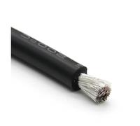 CSFFA 12/5M Flexible Cable Soft Silicone Wire 16 15 14 13 12 11 10 9 8 7 6 4 2AWG High Temperature Heat-resistant Copper Line(Black,1 meter,2AWG)