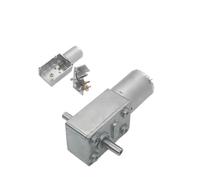 CSFFA 12V Volt DC Worm Geared Double Shaft Motor 6V Dual Output Reducer Motors 24V Reversed Reduction Self-lock JGY370(213RPM_24V)