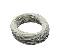 CSFFA 2/5/10M UL1332 PTFE Wire FEP Plastic Insulated High Temperature Electron Cable 28/26/24/22/20/18/16/14/12/10AWG For 3D Printer(WHITE,10 Meters,18AWG)