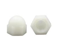 CSFFA 2-50pcs M3 M4 M5 M6 M8 M10 M12 M14 M16 M18 M20 Black/White Plastic Nylon Acorn Cap Dome Nuts Hexagon Hex Nut For Insulation USE(White,M14 (5pcs))