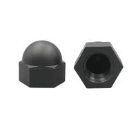 CSFFA 2-50pcs M3 M4 M5 M6 M8 M10 M12 M14 M16 M18 M20 Black/White Plastic Nylon Acorn Cap Dome Nuts Hexagon Hex Nut For Insulation USE(Black,M20 (2pcs))