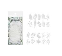 CSFFA 40Pcs/Bag Plant Nature Flower Decorative PVC Sticker Epoxy Resin Crafts Fillers Material for DIY Epoxy Resin Molds Book Decor(Light Pink)