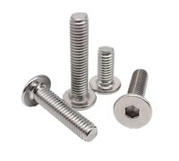 CSFFA 5/10/50pc CM M1.6 M2 M2.5 M3 M4 M5 M6 M8 304 A2 Stainless Steel Hex Hexagon Socket Ultra Thin Flat Wafer Head Allen Bolt Screw(22mm,M2.5 50pcs)