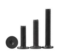 CSFFA 5/10/50pc CM Torx Thin Screw M2 M2.5 M3 M4 M5 M6 M8 A2-70 Stainless Steel Black Colour Six-Lobe Ultra Thin Flat Wafer Head Screw(18mm,M3 50pcs)