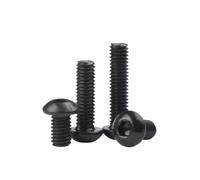CSFFA 5-100pcs M1.6 M2 M2.5 M3 M3.5 M4 M5 M6 M7 M8 Grade 10.9 ISO7380 Black Button Head Screw Allen Bolts(X55MM_M8 5PCS)