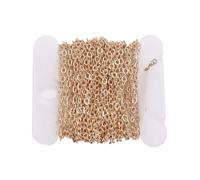 CSFFA 5 M/lot Gold/Bronze Plated Necklace Chain for Jewelry Making Findings DIY Necklace Chains Materials Handmade Supplies(KC Gold_2.5mm x 5m)