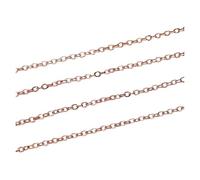 CSFFA 5 M/lot Gold/Bronze Plated Necklace Chain for Jewelry Making Findings DIY Necklace Chains Materials Handmade Supplies(Rose Gold_1.5mm x 5m)