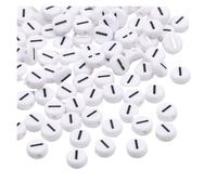 CSFFA 50/100/200pcs/lot 7x4mm White Round A-Z Alphabet Letter Acrylic Loose Spacer Beads for Jewelry Making DIY Bracelet Accessories(I_100pcs)
