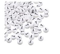 CSFFA 50/100/200pcs/lot 7x4mm White Round A-Z Alphabet Letter Acrylic Loose Spacer Beads for Jewelry Making DIY Bracelet Accessories(T_100pcs)