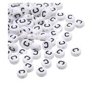 CSFFA 50/100/200pcs/lot 7x4mm White Round A-Z Alphabet Letter Acrylic Loose Spacer Beads for Jewelry Making DIY Bracelet Accessories(C_100pcs)