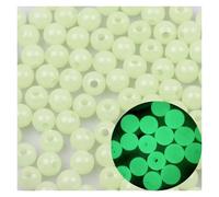 CSFFA 500-30pcs 4-12mm Green Luminous Round Acrylic Spacer Beads for Jewelry Making Glow in The Dark Fishing DIY Bracelet Necklace(Luminous_10mm x 50pcs)