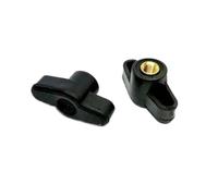 CSFFA 5pcs M5 M6 M8 37# T Plum Bakelite Hand Tighten Nuts Butterfly Plastic Head Hand Knob Thumb Nut Hand Adjusting Nut(Black blind,M5 5PCS)