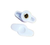 CSFFA 5pcs M5 M6 M8 37# T Plum Bakelite Hand Tighten Nuts Butterfly Plastic Head Hand Knob Thumb Nut Hand Adjusting Nut(White blind,M5 5PCS)