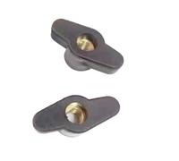 CSFFA 5pcs M5 M6 M8 37# T Plum Bakelite Hand Tighten Nuts Butterfly Plastic Head Hand Knob Thumb Nut Hand Adjusting Nut(Black through,M5 5PCS)