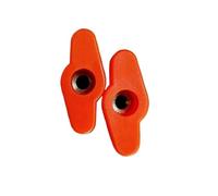 CSFFA 5pcs M5 M6 M8 37# T Plum Bakelite Hand Tighten Nuts Butterfly Plastic Head Hand Knob Thumb Nut Hand Adjusting Nut(Orange throuth,M5 5PCS)