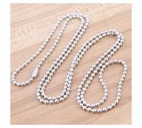 CSFFA 5pcs Stainless Steel 65cm 2.4mm Ball Chain DIY for Charm Pendant Necklace Making Accessories