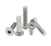 CSFFA CM M1.6 M2 M2.5 M3 M4 M5 M6 M8 304 A2-70 Stainless Steel Hex Hexagon Socket Ultra Thin Flat Wafer Allen Head Bolt Screw(45mm,M4 20pcs)