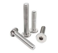 CSFFA CM M3 M4 M5 M6 M8 304 A2 Stainless Steel Lengthened Long 6-100mm Hex Hexagon Socket Ultra Thin Flat Wafer Allen Head Bolt Screw(8mm,M8 5pcs)