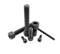 CSFFA M2 M2.5 M3 M4 M5 M6 M8 DIN912 Whole Fully Thread Hexagon Hex Socket Cap Allen Head Bolt Screw Black Grade 12.9 Steel(16mm,50pcs M2)