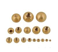 CSFFA OD 6-25mm 99.9% Pure Copper Thread Balls M3/M4/M5/M6/M10/M12 Solid Half-Hole Balls Blind Hole Thread Ball 8/10/12/15/16/17/20mm(25mm - M12x1,2pcs)