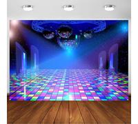 CSFOTO 10x7ft Discos Party Backdrop Discos Birthday Party Banner Music Dance Party Backdrop Night Club Background Discos Ball Ballroom Backdrops 80s Backdrop for Parties