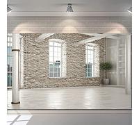 CSFOTO 10x8ft Empty Office Backdrop Brick Wall Interior Living Room Photography Background Workplace Elegant Style Home Interior Unfinished House Photo Vinyl Wallpaper