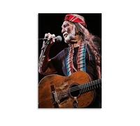 CSFWRUKL Willie Nelson Singer Art Poster Decorative Painting Canvas Wall Art Living Room Poster Bedroom Painting Wall Art Picture Print Modern Family Room Decor 12 x 18 Inches (30 x 45 cm)